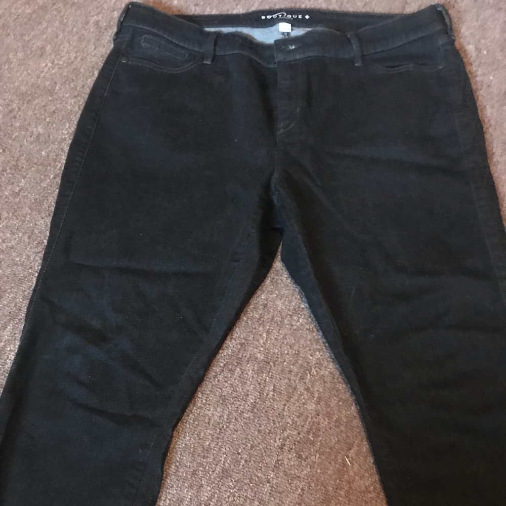 Black skinny jeans size 18